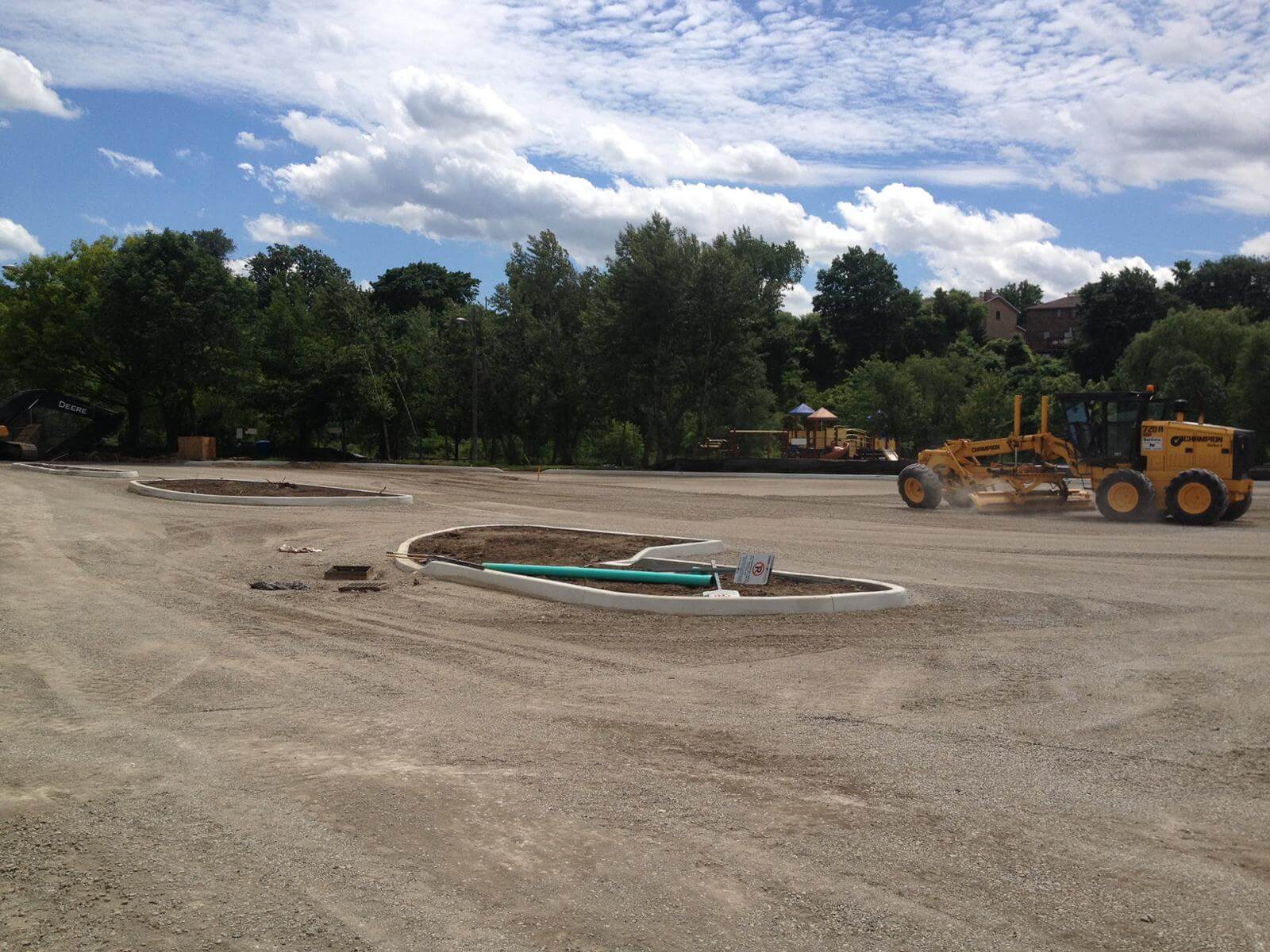 Curb replacement work
