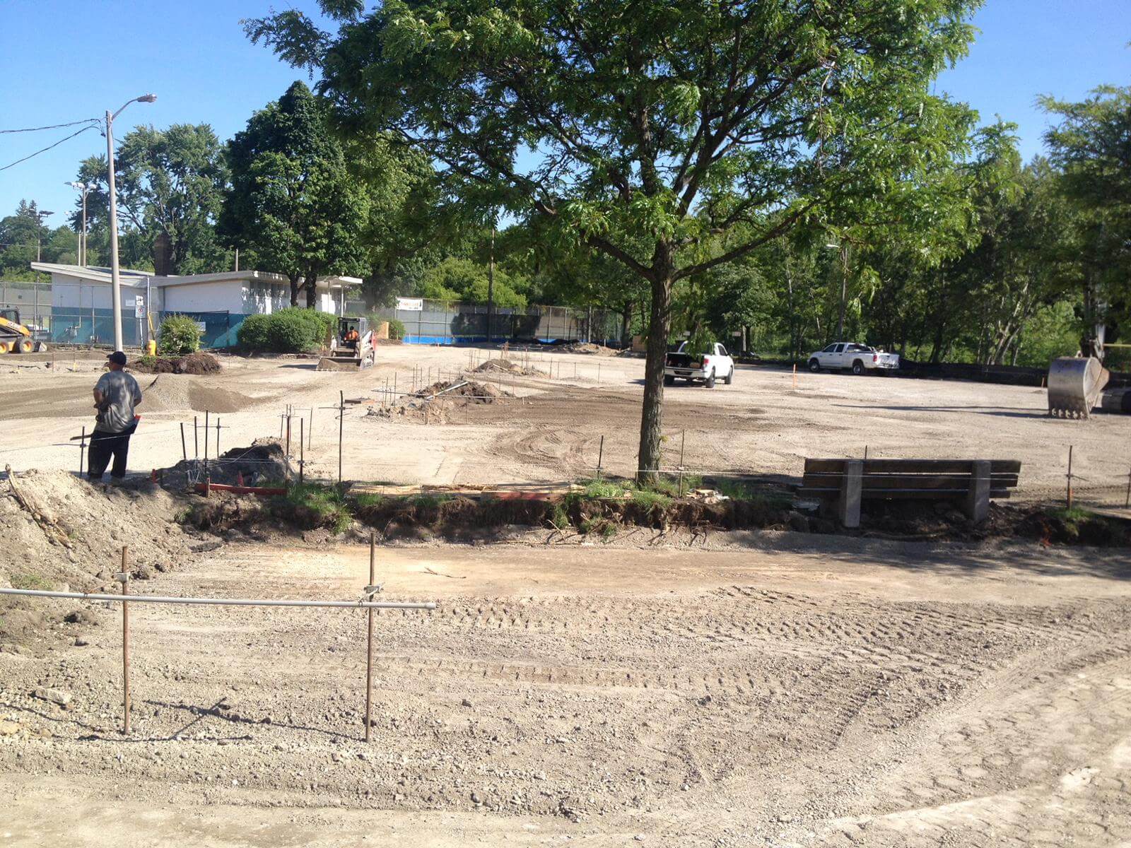 Site preparation and base work