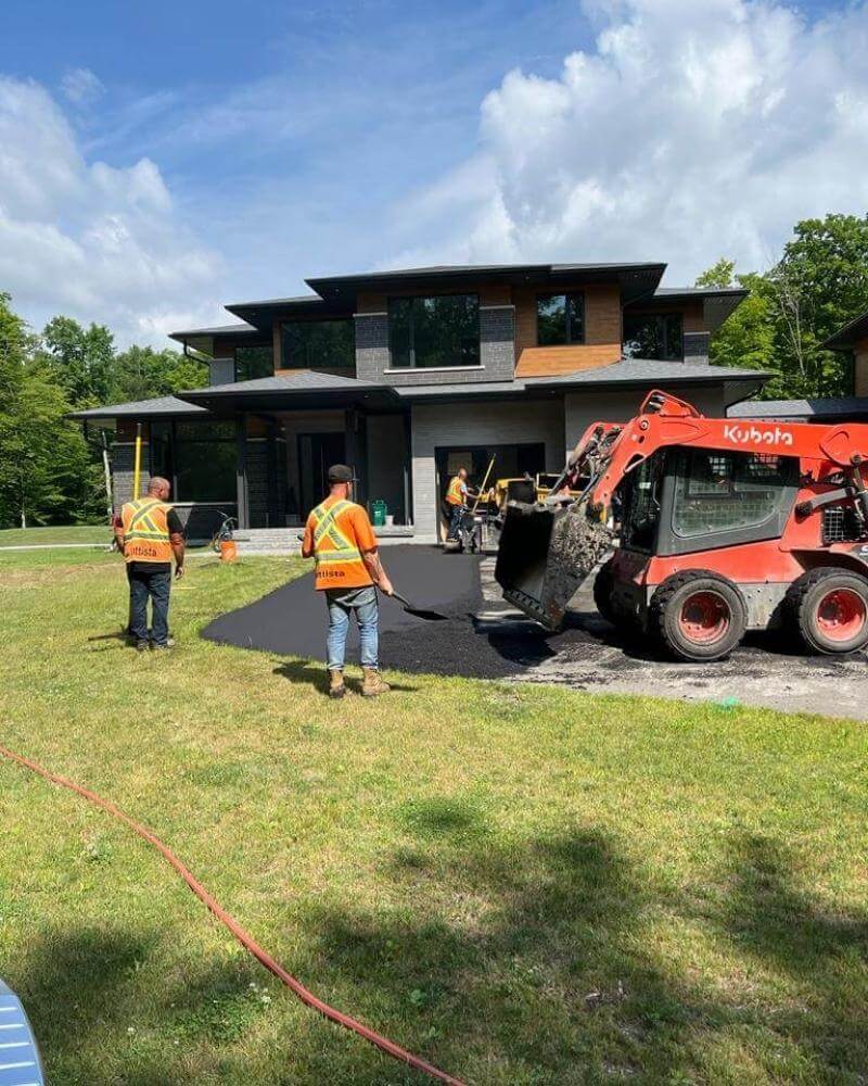 Residential driveway paving
